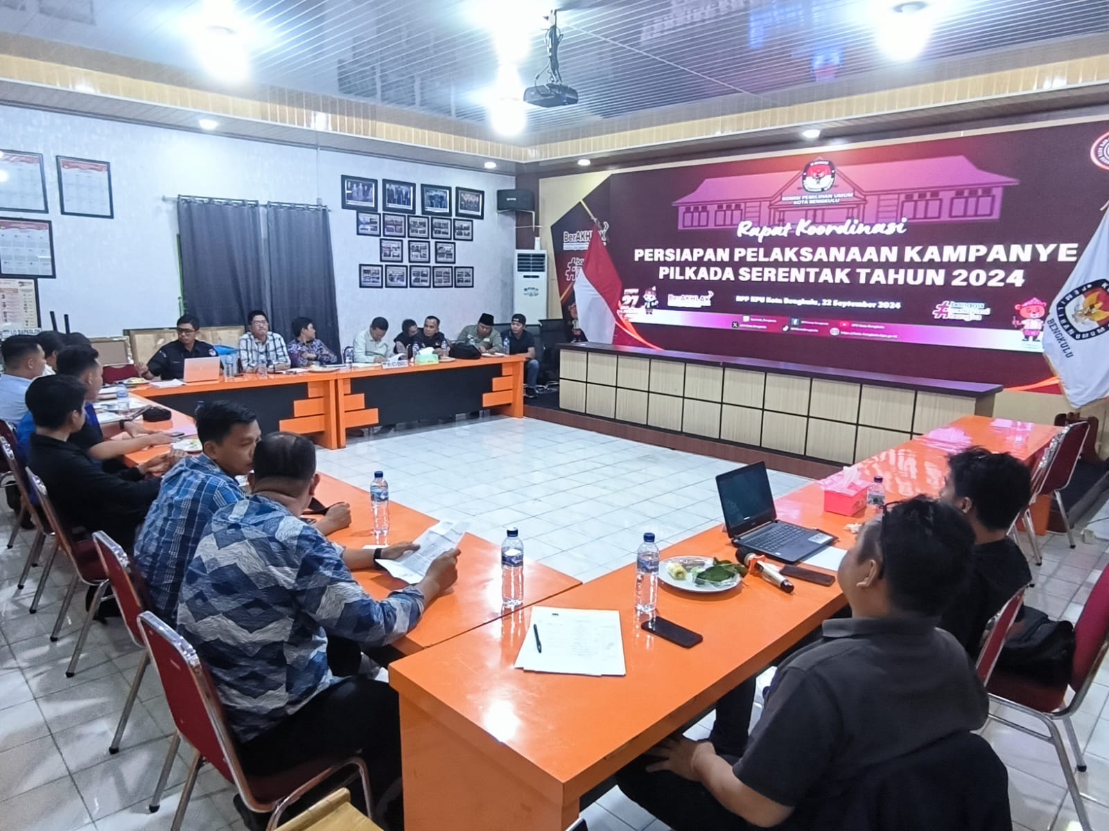 Bawaslu kota Bengkulu melakukan pengawasan terhadap Penetapan Paslon Pemilihan Tahun 2024