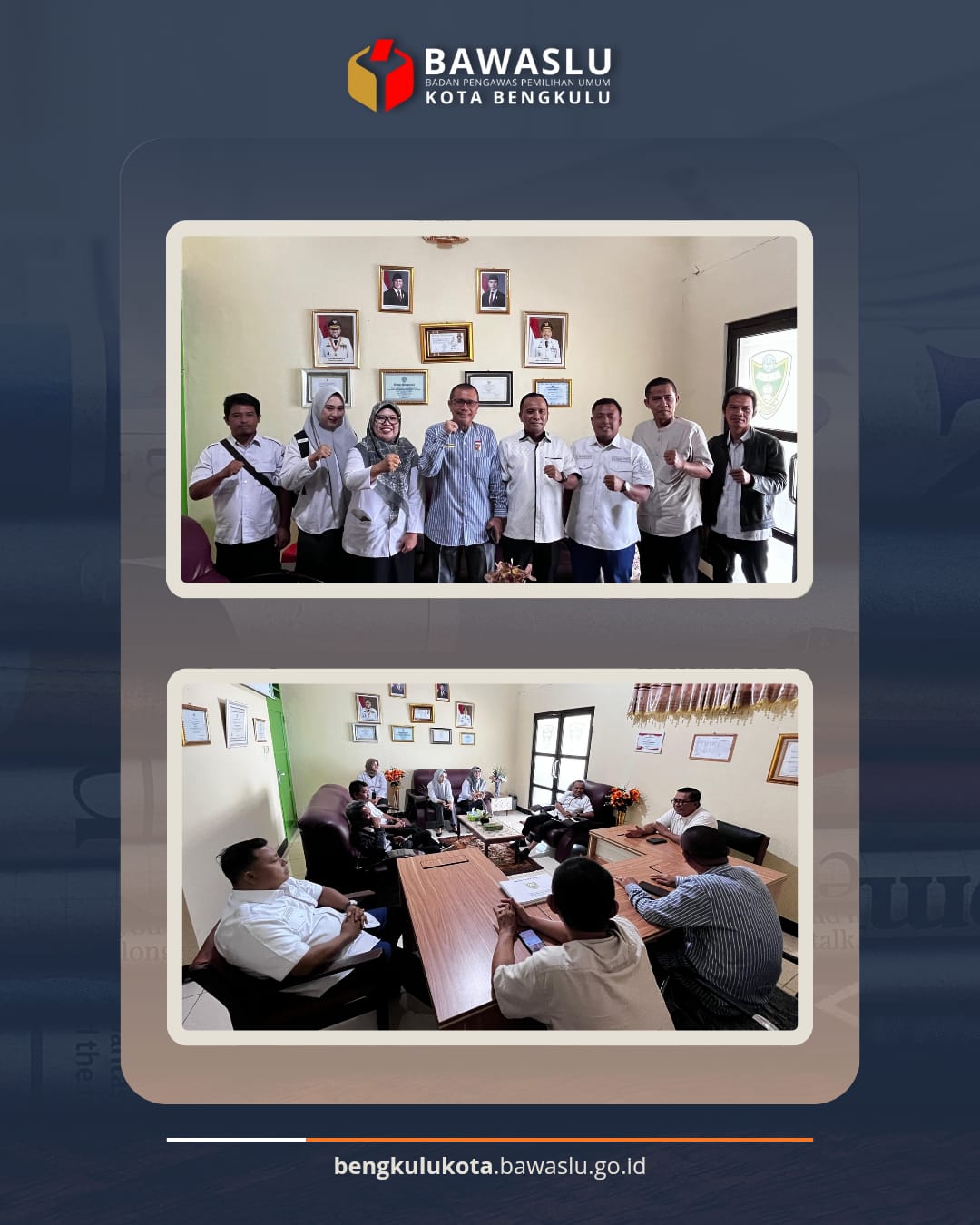 Ketua dan Anggota Bawaslu Kota Bengkulu melakukan silaturahmi ke Pimpinan SMA N 4 Kota Bengkulu. Rabu (17/6/26)
