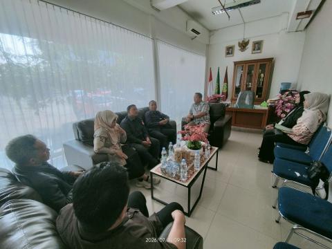 Kunjungan Bawaslu Kota Bengkulu ke Dekanat Fakultas Hukum Universitas Muhammadiyah Bengkulu. Selasa (14/7/26)