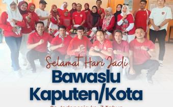 Perayaan 7 Tahun Bawaslu Kabupaten/ Kota bersamaan dengan kemeriahan 17 Agustus 2025 Bawaslu Kota Bengkulu.