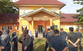 Pelaksanaan Apel Pagi Bawaslu Kota Bengkulu. Senin (22/9/25)