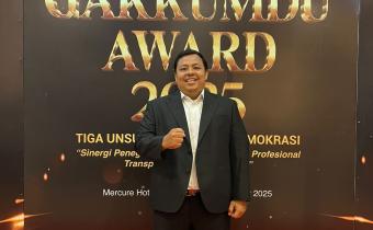Kordiv PPPS Bawaslu Kota Bengkulu Ahmad Maskuri pada saat mengikuti Gakkumdu Award 2025
