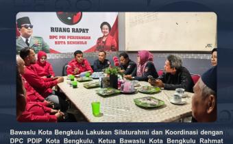 Konsolidasi demokrasi di sekretariat PDIP Kota Bengkulu.